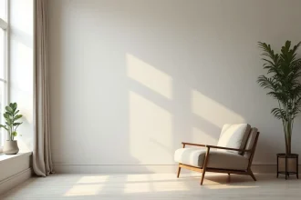 Pose de papier peint tendance dans un intérieur moderne