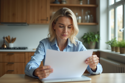 Femme en tenue professionnelle dans une cuisine lumineuse
